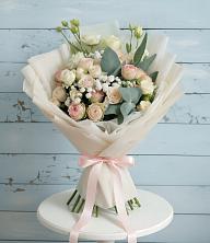 Букет цветов из:  Розы и Лизиантусы в Мещерино