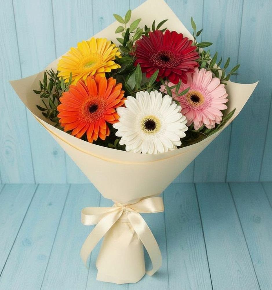 Букет цветов из: Герберы в Мещерино