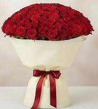 Букет 101 Красная роза Милано в Мещерино