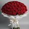 Букет 101 Красная роза Блэк Мэджик в Мещерино
