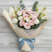 Букет цветов из:  Лизиантусы в Мещерино