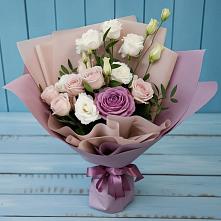 Букет цветов из:  Розы и Лизиантусы #REPLACE_PRED# Мещерино