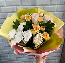 Букет цветов из:  Розы и Хризантемы #REPLACE_PRED# Мещерино