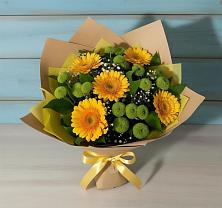 Букет цветов из:  Герберы и Хризантемы в Мещерино