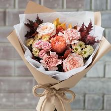 Букет цветов из:  Гвоздики, Хризантемы и Розы в Мещерино