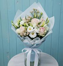 Букет цветов из:  Розы и Лизиантусы в Мещерино