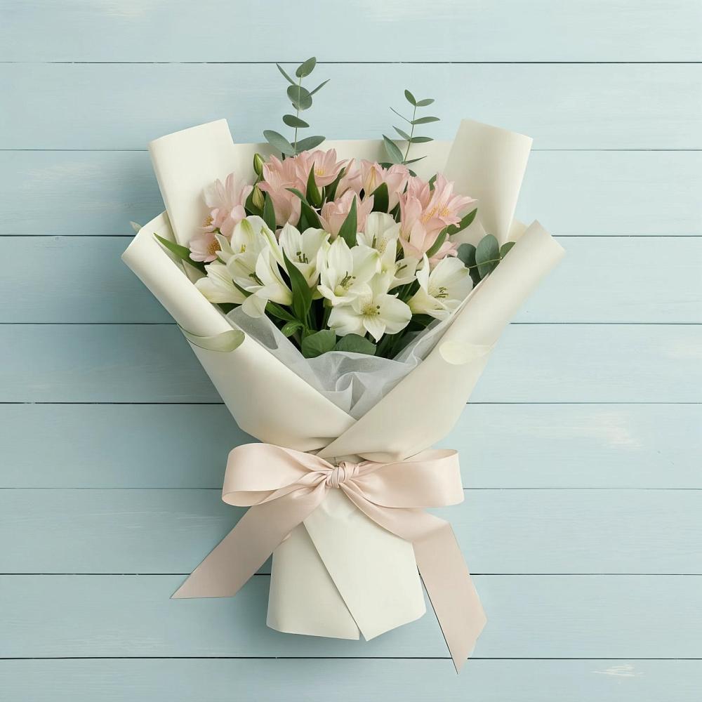 Букет цветов из: Альстромерии в Мещерино