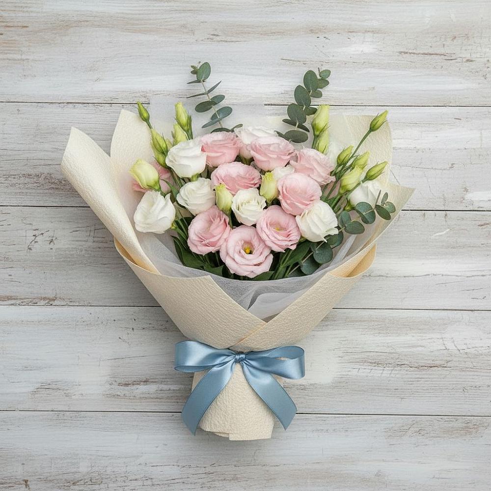 Букет цветов из: Лизиантусы в Мещерино